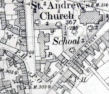 Site of Saint Andrews School in 1901